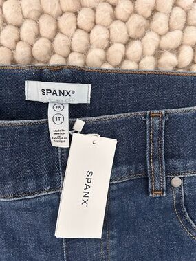 SPANX Women's Dark Blue Denim Jeggings with Stretch